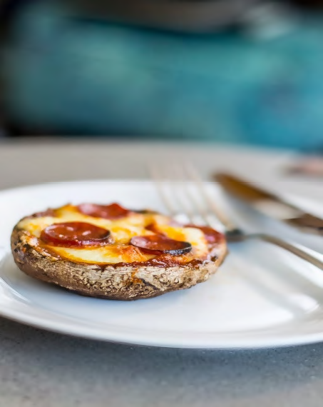 Portobello Mushroom Mini Keto Pizza