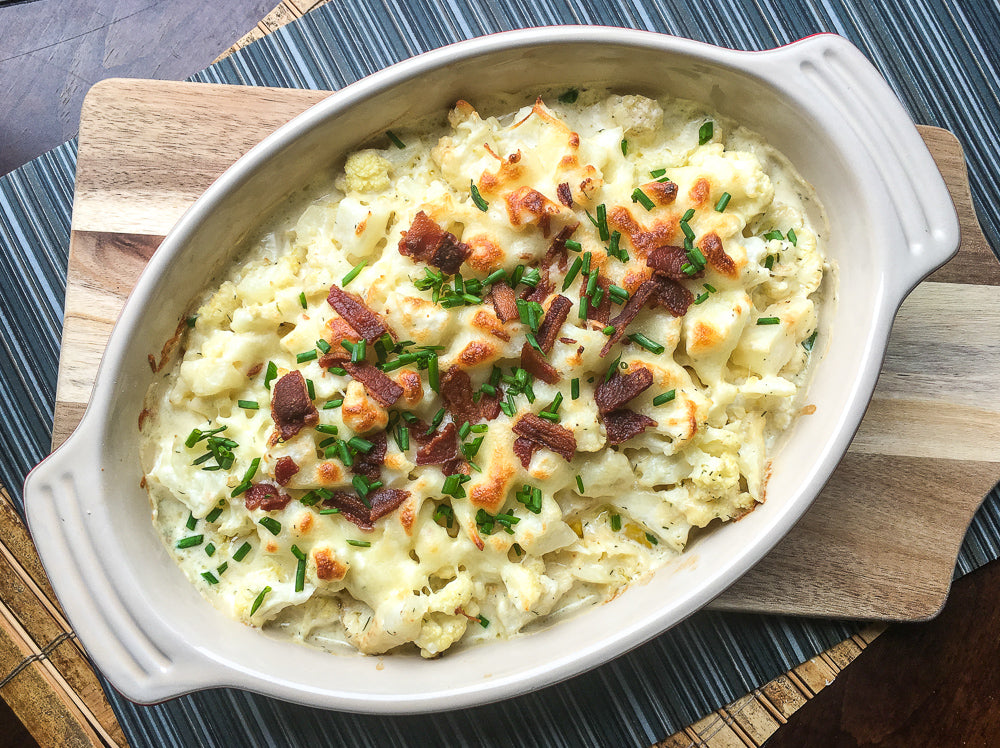 Loaded Cauliflower Au Gratin