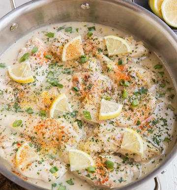 Creamy Keto Lemon Garlic Chicken