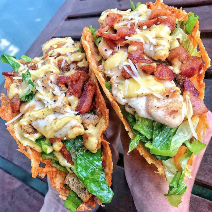 Chicken Caesar Salad Tacos - Keto Friendly