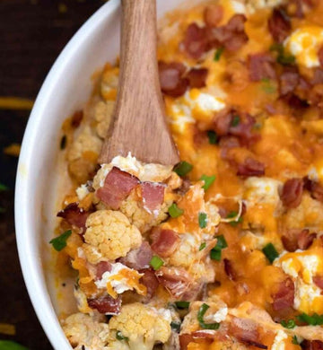 Cheesy Loaded Cauliflower Bake