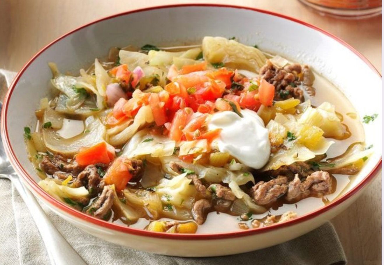 Mexican Cabbage Roll Soup