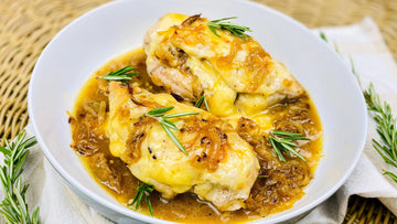 Juicy Chicken Breasts Stuffed with Caramelized Onions