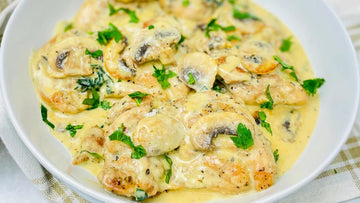 Creamy Garlic Chicken in Mushroom Sauce