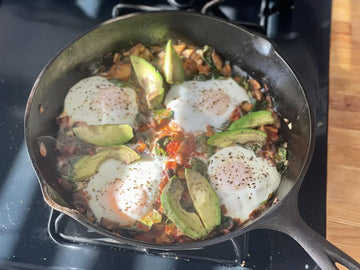 Harissa Baked Breakfast Skillet