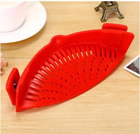 Universal Silicone Clip-on Funnel | Oil Strainer | Colander for Draining