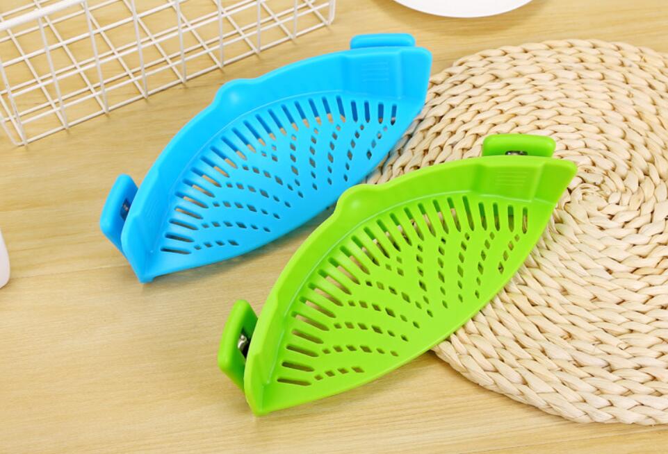 Universal Silicone Clip-on Funnel | Oil Strainer | Colander for Draining