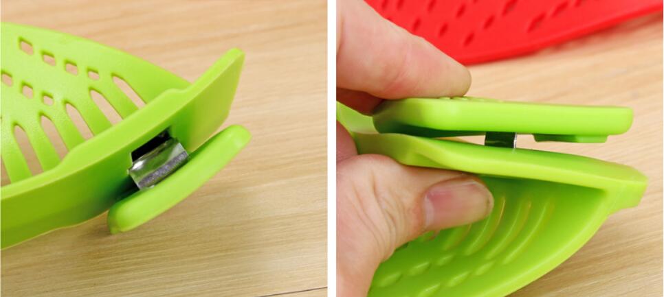 Universal Silicone Clip-on Funnel | Oil Strainer | Colander for Draining