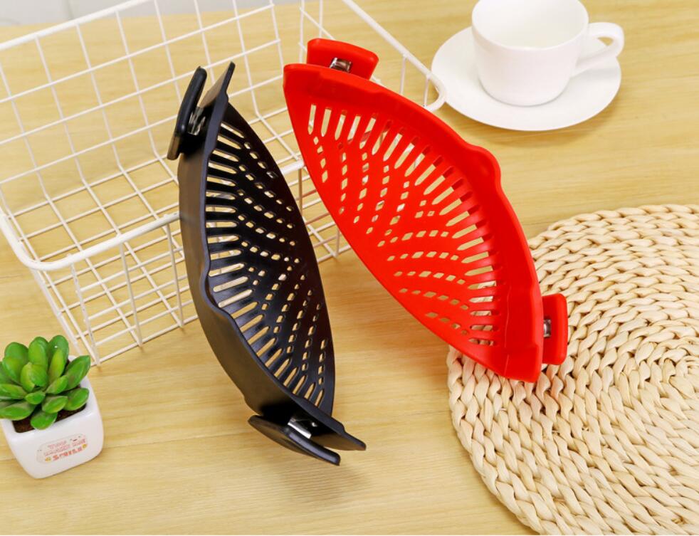 Universal Silicone Clip-on Funnel | Oil Strainer | Colander for Draining