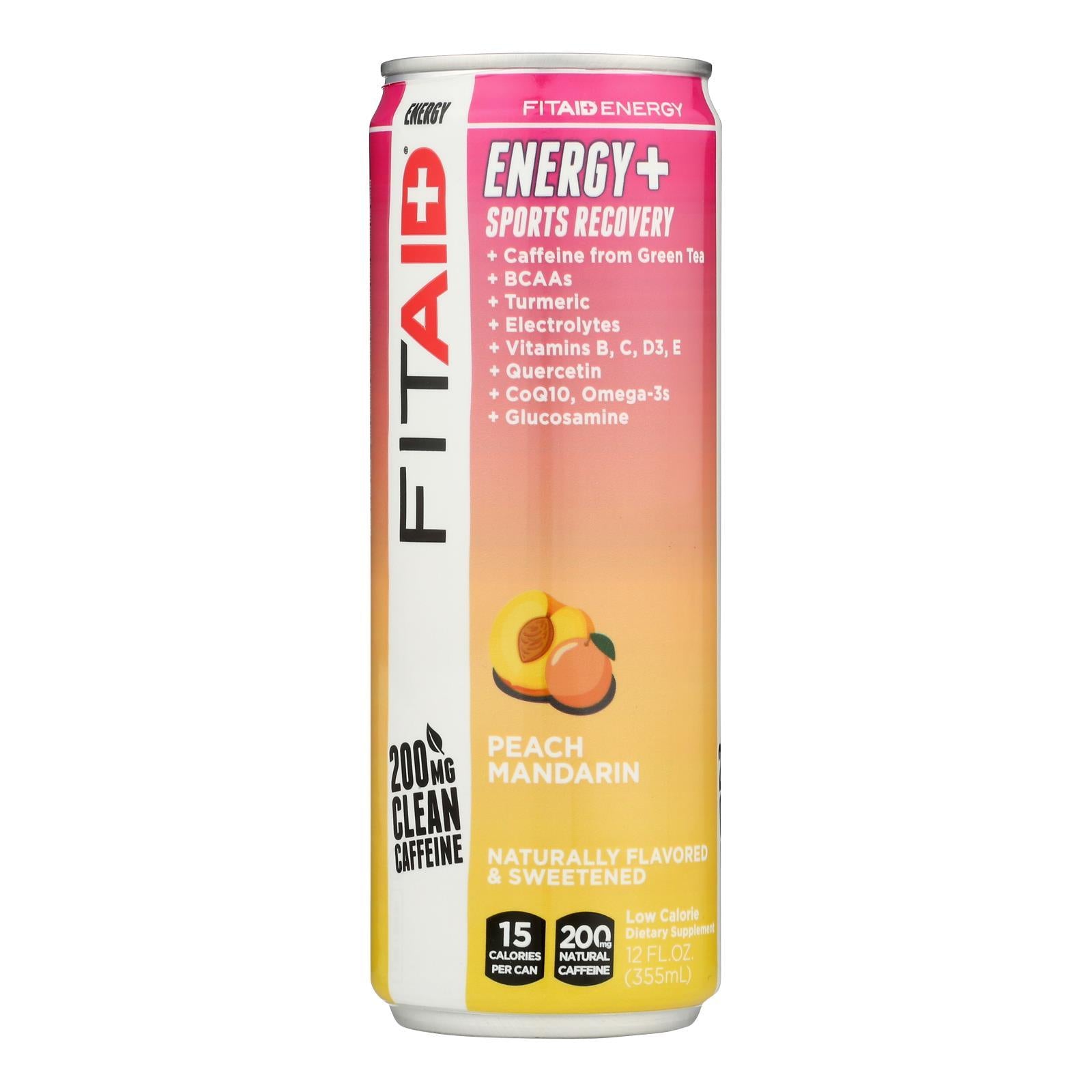 Peach Mandarin Fitaid Keto Friendly Energy Drink Case of 12