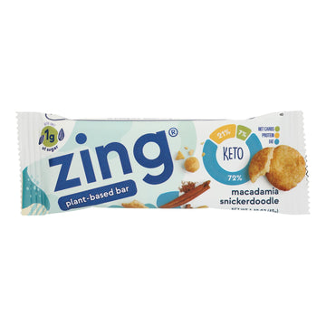 Macadamia Snickerdoodle Keto Zing Bar (Case of 12)