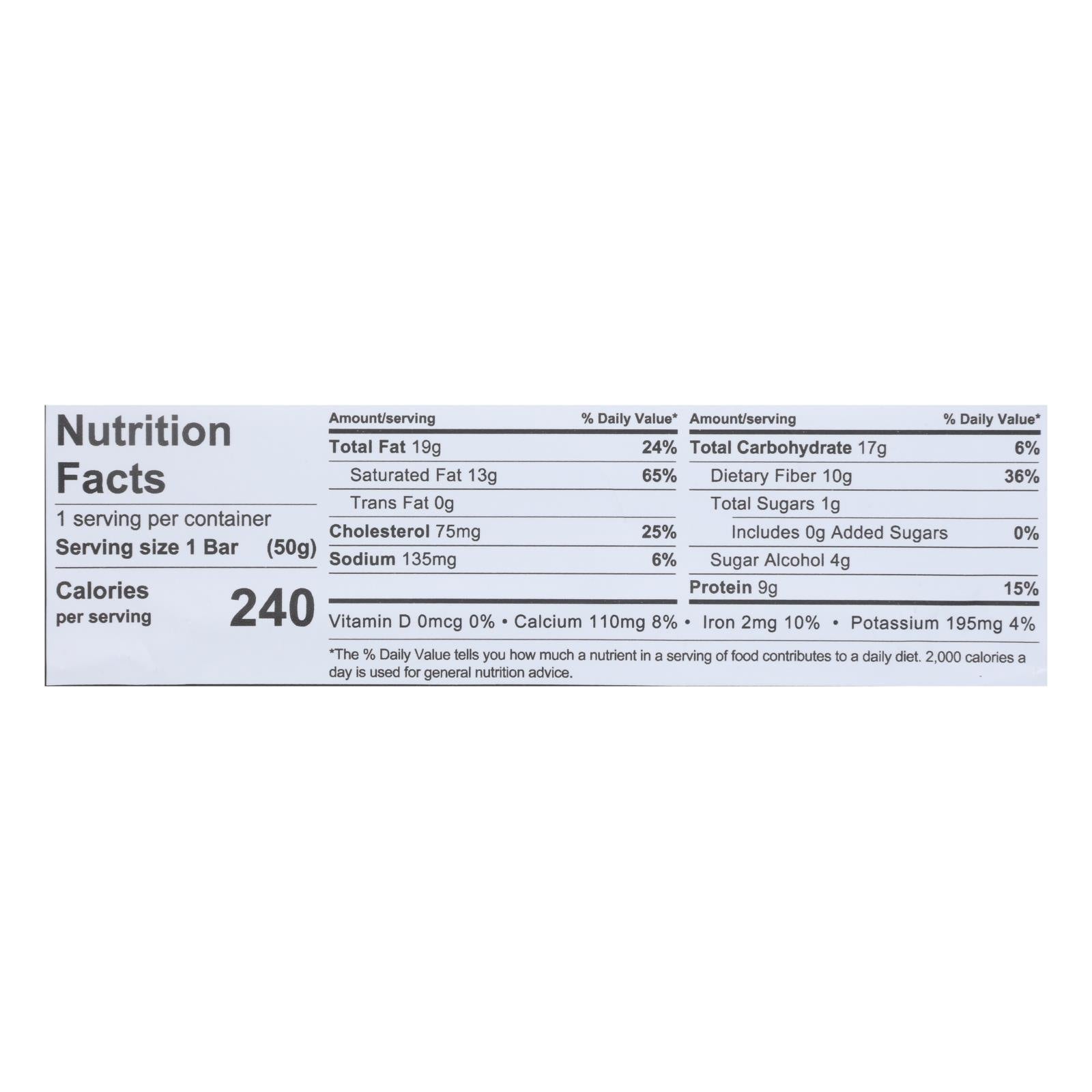 Kiss My Keto - Keto Bar Chocolate Peanut Butter Case of 12