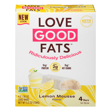 Love Good Fats Lemon Mousse Bars (Case of 6)