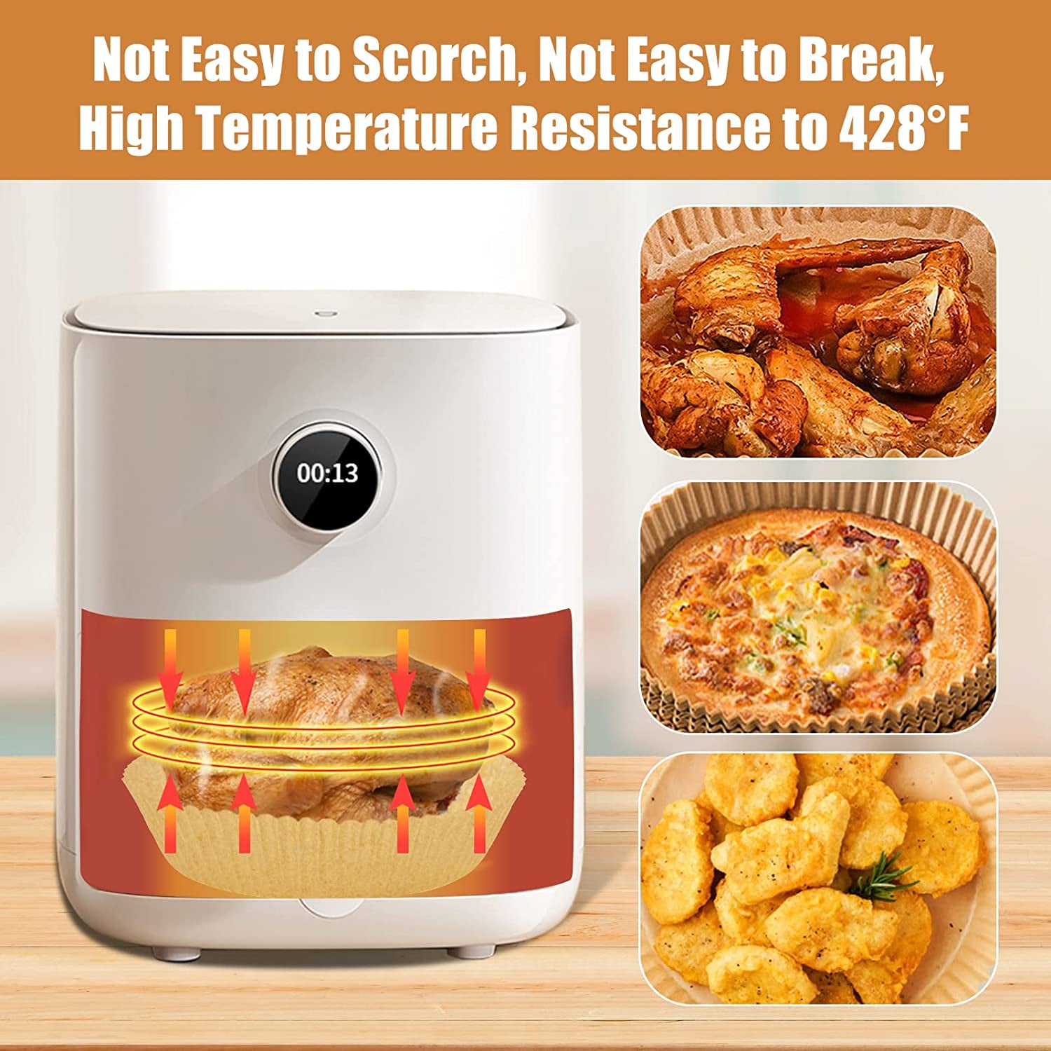 Air Fryer Disposable Non-Stick Paper Prime Oil-proof Parchment Paper Keto Cleanup Secret