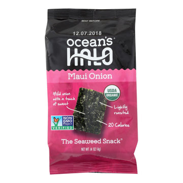 Ocean's Halo Maui Onion Seaweed Snack (Case of 12)