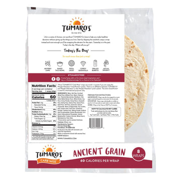 Tumaro's Carb Wise Tortilla Wraps - Ancient Grain (Case of 6)