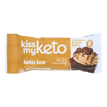 Kiss My Keto - Keto Bar Chocolate Peanut Butter  (Case of 12)