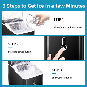 ChillMate: Portable Countertop Ice Maker with Scoop and Basket 26Lbs/24hrs