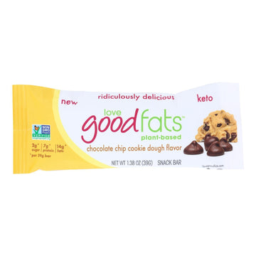 Love Good Fats Chocolate Chip Cookie Dough Bars (Case of 12)