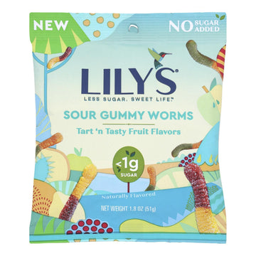 Lilys Sour Fruit Gummy Worms (Case of 12)