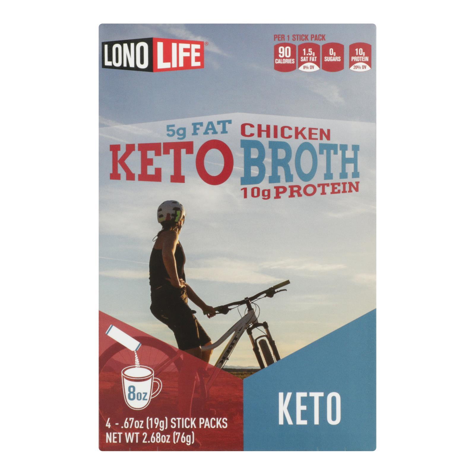 Lonolife - Bone Broth Chicken Keto - Case of 6 - 4/.67 OZ