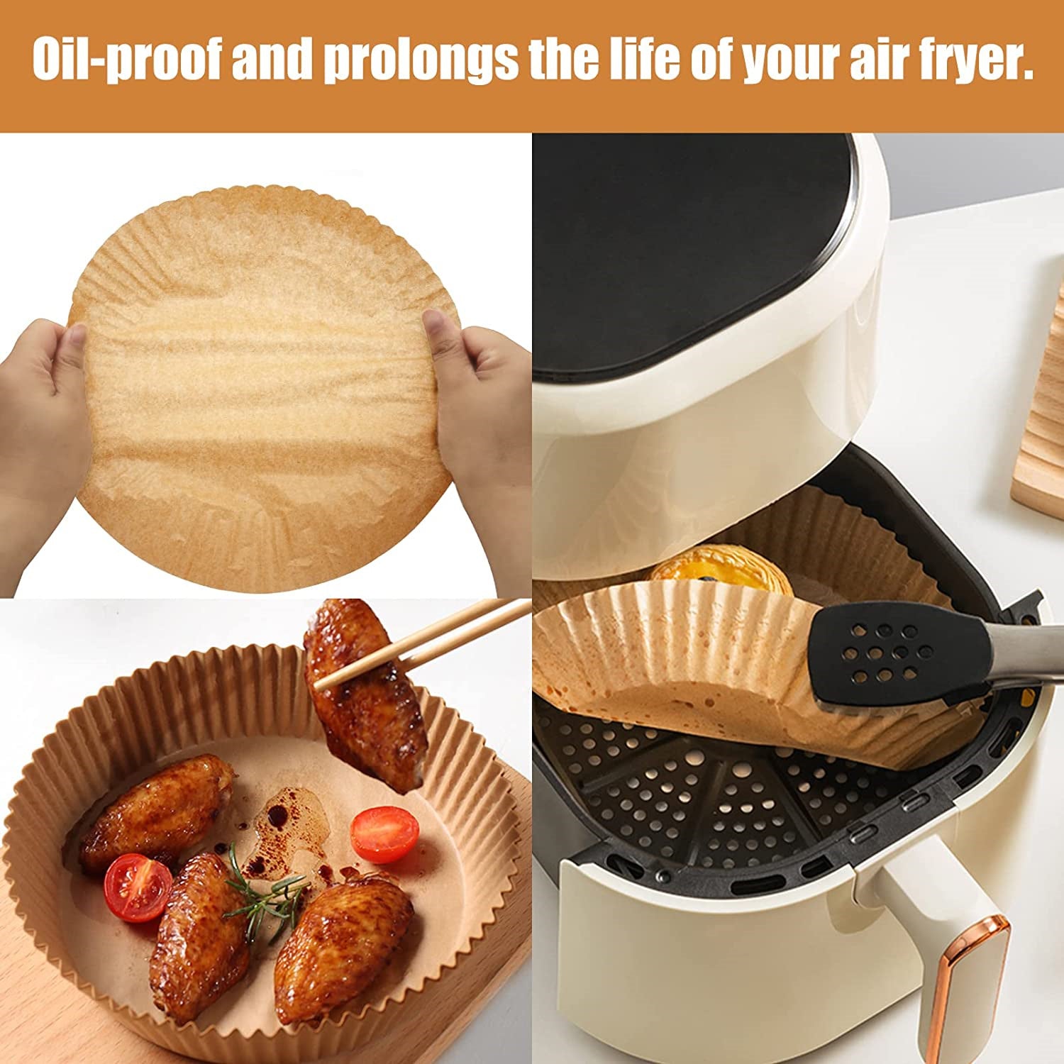 Air Fryer Disposable Non-Stick Paper Prime Oil-proof Parchment Paper Keto Cleanup Secret