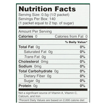 Sweet Leaf Stevia Sweetner (70 Packets)