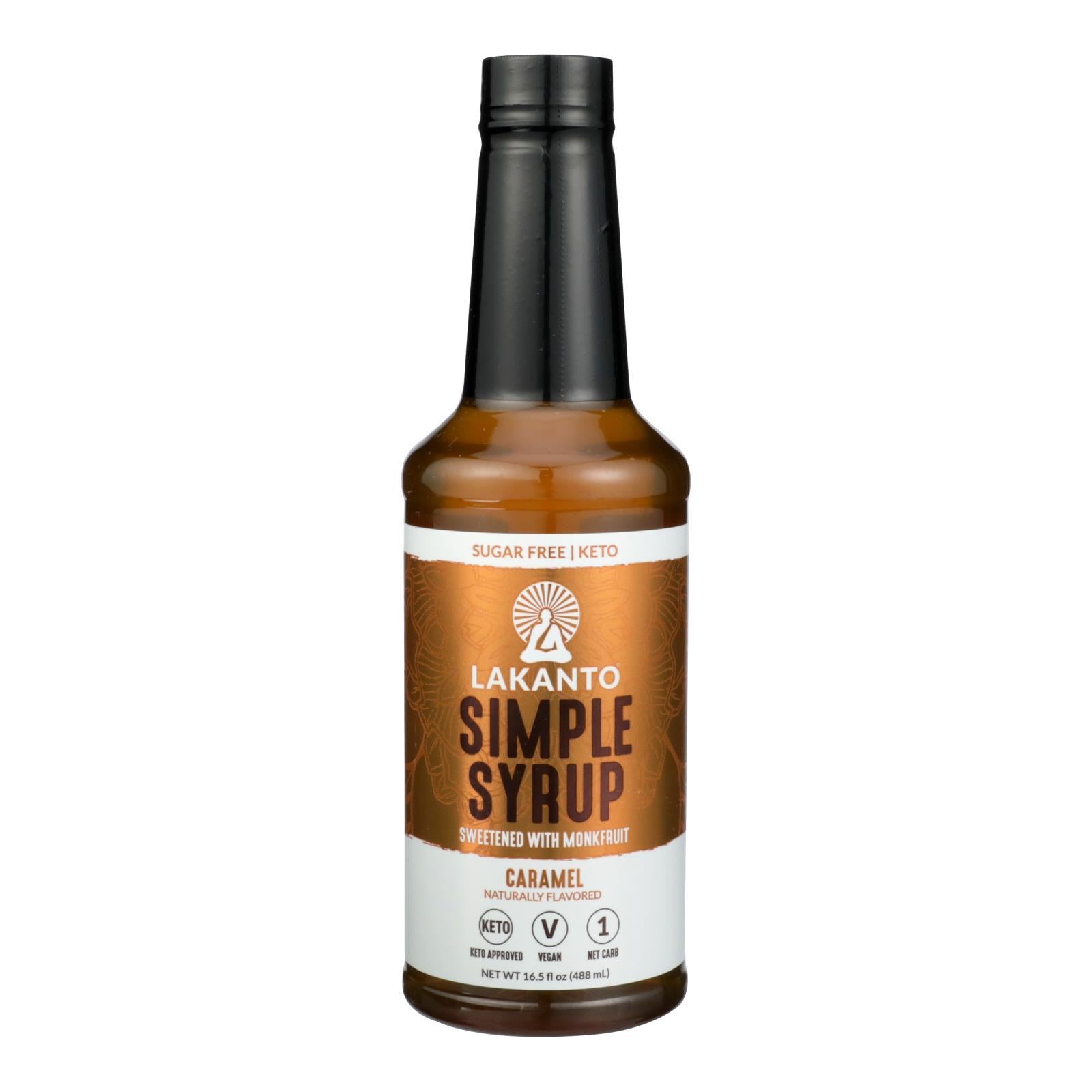 Lakanto Keto Approved Caramel Simple Syrup Case of 8