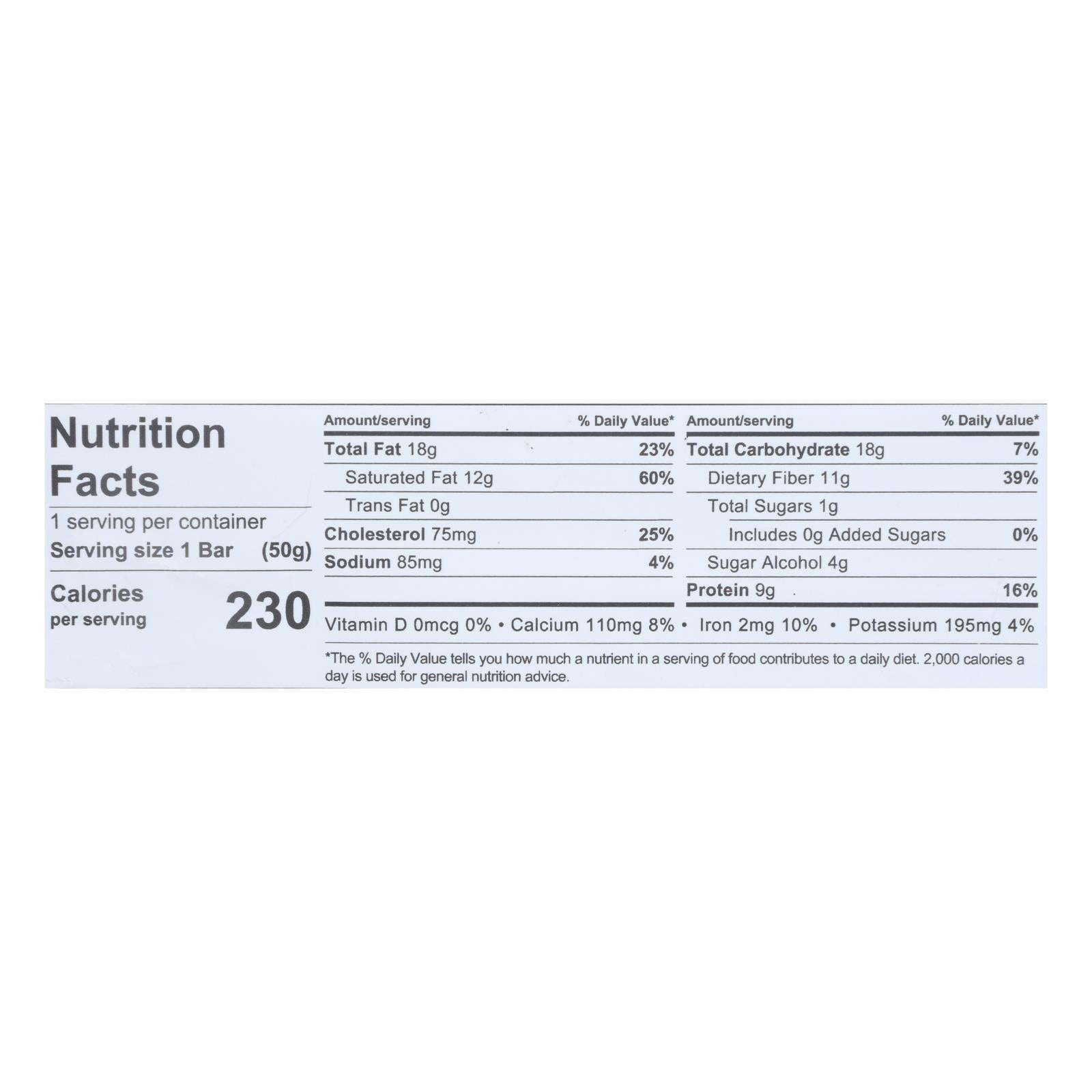 Kiss My Keto - Keto Bar Chocolate Coconut Case of 12