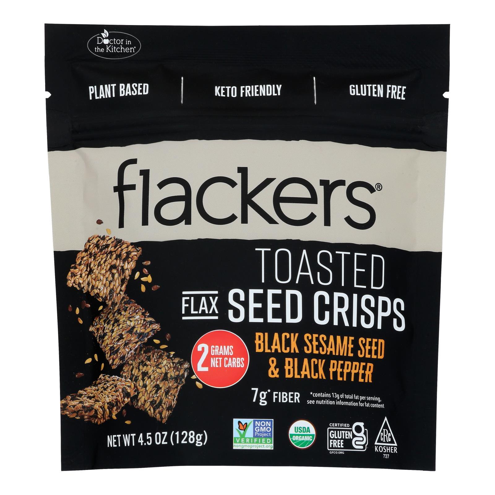 Dr. In The Kitchen - Flackers Black Sesame Seed & Black Pepper Case of 6