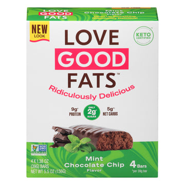 Love Good Fats Mint Chocolate Chip Bar (Case of 6)
