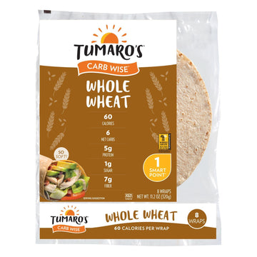 Tumaro's Carb Wise Tortilla Wraps - Whole Wheat Case of 6