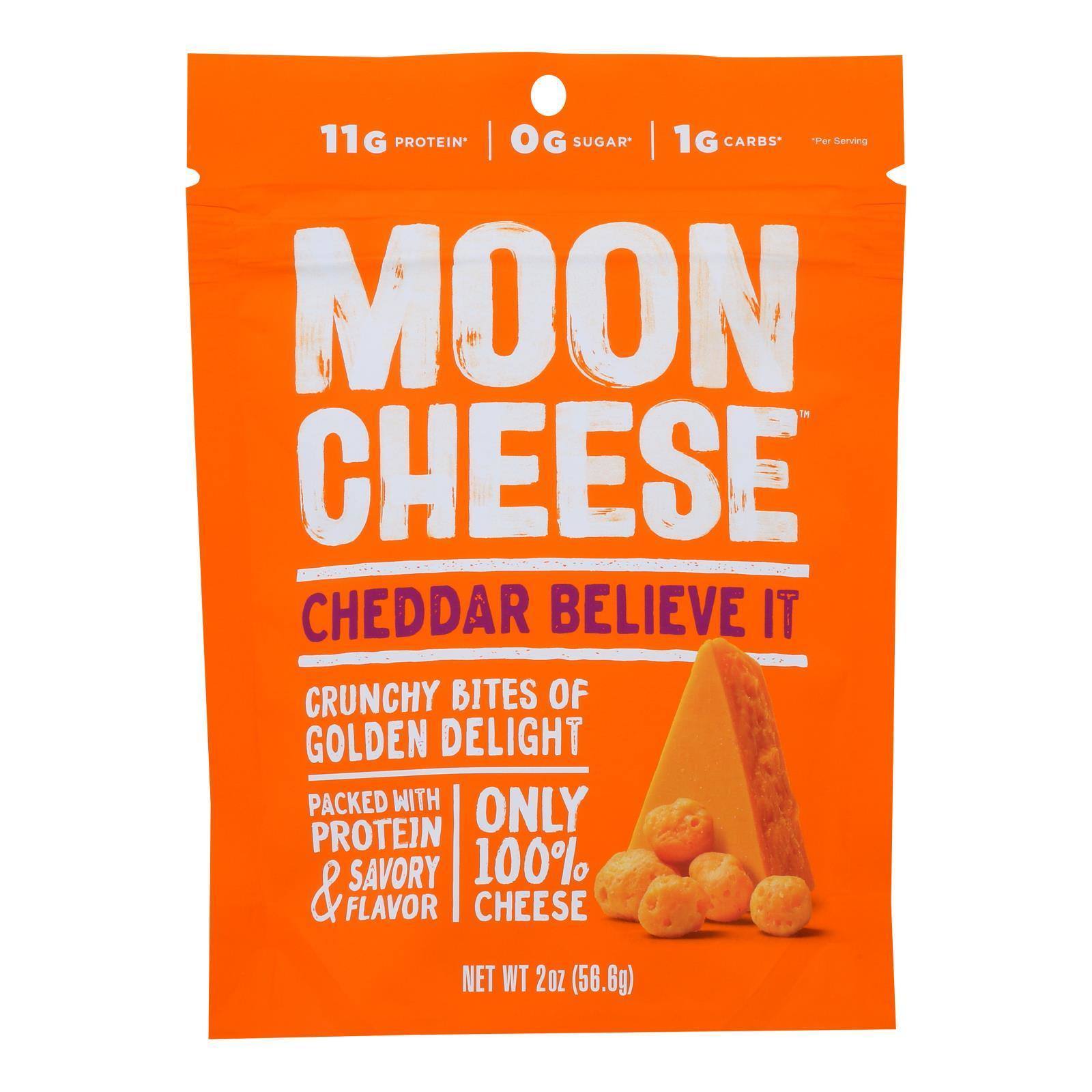 Cheddar Believe It Moon Cheese Snack Case of 12